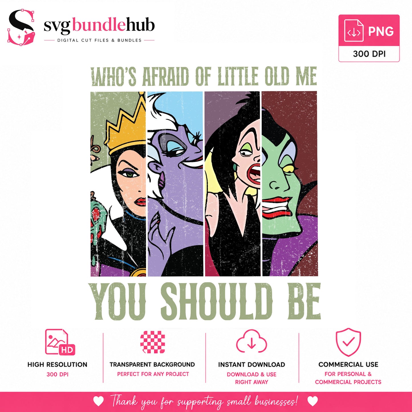 Disney Villains Who's Afraid Of Little Old Me, Maleficent PNG, Disney PNG