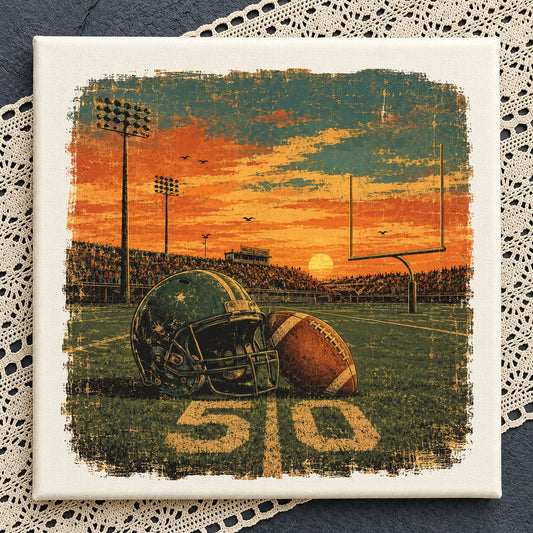 Vintage Football Stadium Sunset PNG | SvgBundleHub
