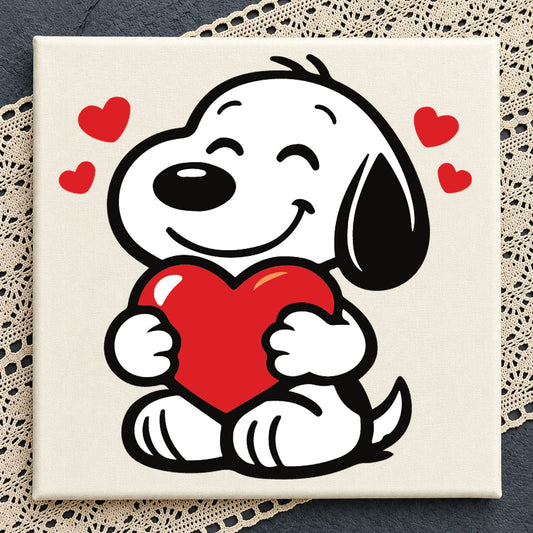 Snoopy Valentine Heart Hug SVG, Peanuts Cricut Clipart