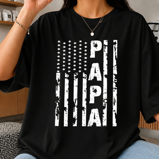American Flag Papa SVG, Patriotic Dad Cricut Cut File