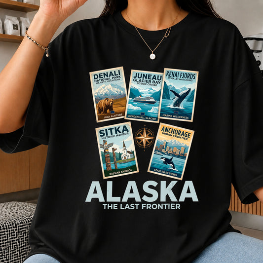 Alaska The Last Frontier Retro Travel Poster Bundle PNG