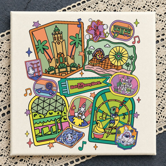 Walt Disney World Sticker Collage PNG | SvgBundleHub