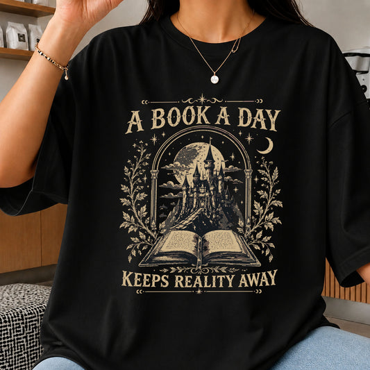 A Book A Day Keeps Reality Away Bookish SVG