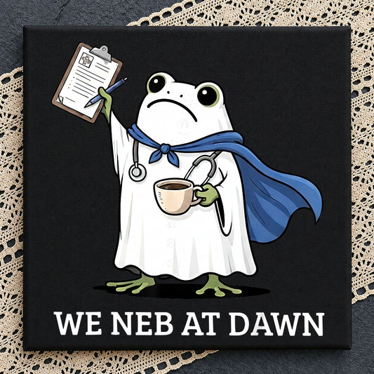 We Neb At Dawn Frog Ghost Nurse PNG, Funny Nurse PNG, Halloween PNG