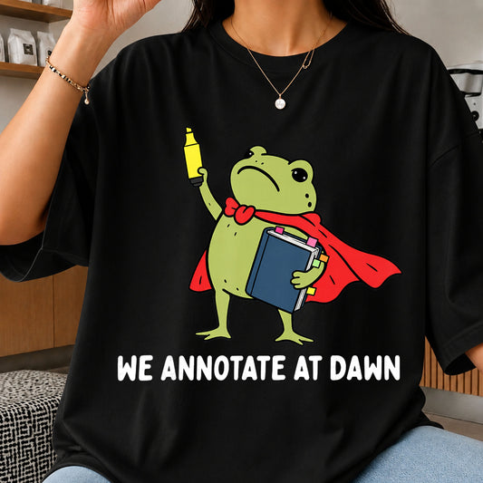 We Annotate At Dawn Frog Highlighter Book PNG