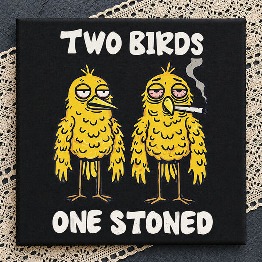 Two Birds One Stoned Funny PNG, Stoner Bird PNG, Weed PNG