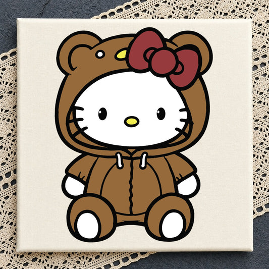 Hello Kitty Bear Hoodie Costume Cricut Cut File SVG