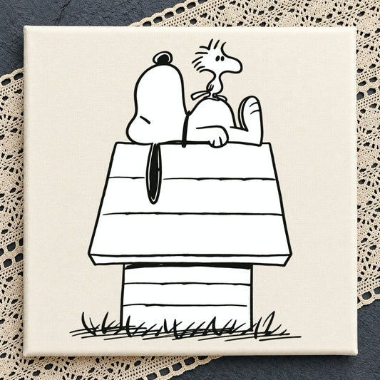 Snoopy And Woodstock Dog House Cricut Cut File SVG