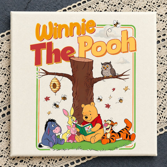 Winnie The Pooh Friends Reading Tree PNG | SvgBundleHub