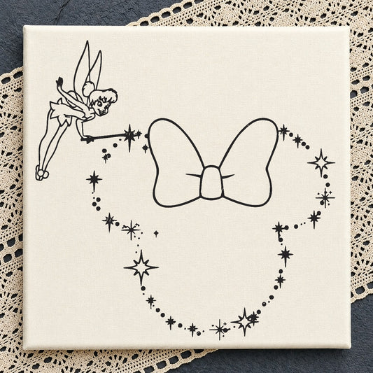 Tinker Bell Minnie Mouse Ears SVG PNG, Disney Fairy SVG, Magic Pixie Dust SVG