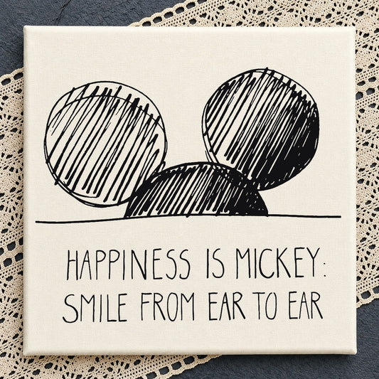 Mickey Mouse Ears SVG, Happiness Is Mickey Smile, Disney SVG PNG