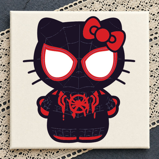 Hello Kitty Miles Morales Spider-Man Cricut Clipart SVG