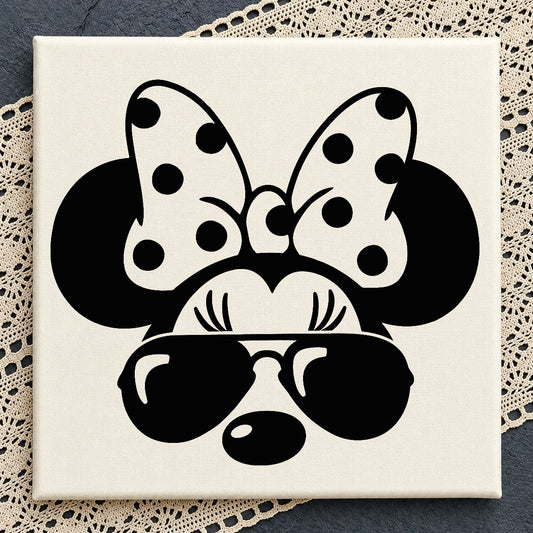 Minnie Mouse Sunglasses SVG, Disney SVG, Minnie Bow PNG