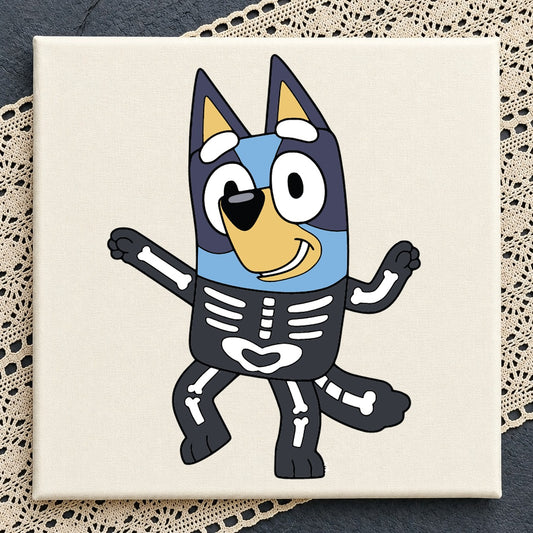 Bluey Skeleton Halloween Costume Cricut Cut File SVG