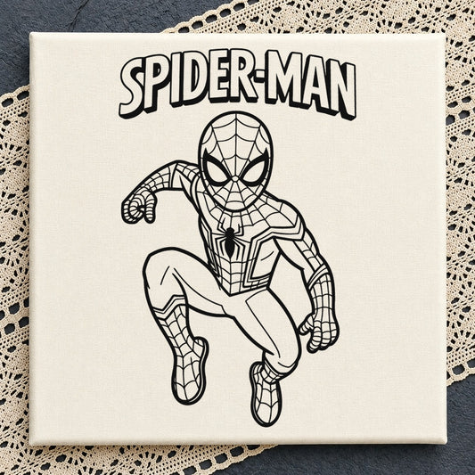 Spider-Man Superhero Crouching Pose Cricut Clipart SVG