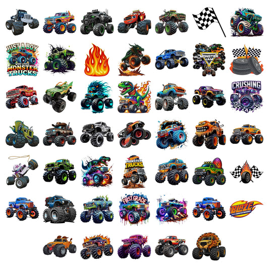 Monster Truck Bundle PNG, Wild Ride Designs | SvgBundleHub