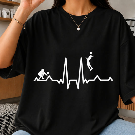 Volleyball Heartbeat SVG, Sport Player Cricut Cut File