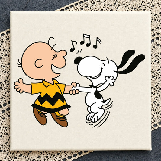 Charlie Brown Snoopy Dancing SVG, Peanuts Music Clipart