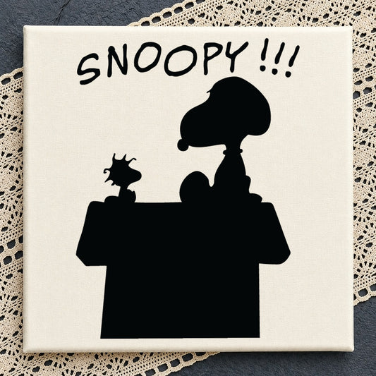 Snoopy Woodstock Doghouse Silhouette Cricut Cut File SVG
