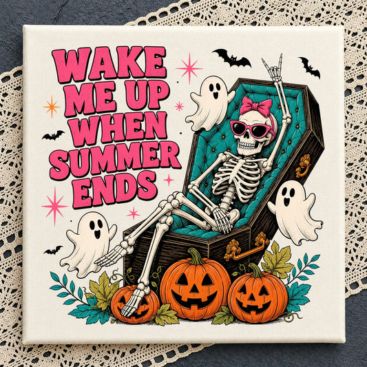 Wake Me Up When Summer Ends Skeleton PNG | SvgBundleHub