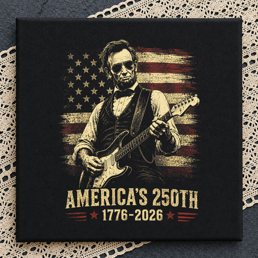 Abraham Lincoln Guitar Americas 250th PNG, 4th Of July PNG, 1776 PNG