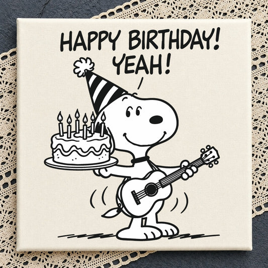 Snoopy Happy Birthday Yeah SVG, Peanuts Cricut Cut File