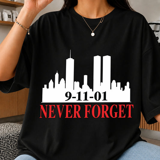 9-11-01 Never Forget Twin Towers Patriotic Clipart SVG