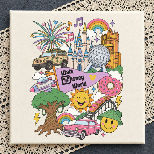 Walt Disney World Retro Collage PNG | SvgBundleHub