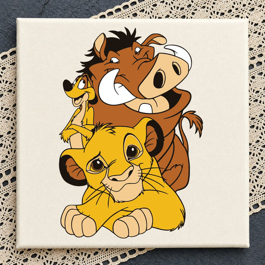 Simba Timon Pumbaa Lion King Friends Cricut Clipart SVG