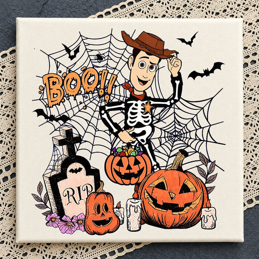 Woody Skeleton Halloween PNG, Spooky Cowboy | SvgBundleHub