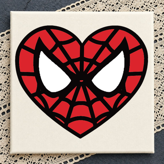 Spiderman Heart Valentine SVG, Superhero Love Cricut