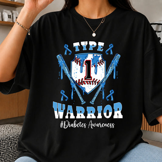 Type 1 Warrior Baseball Diabetes Awareness Sublimation PNG