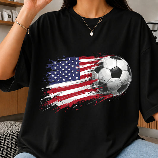 American Flag Soccer Ball Patriotic Sport Fan PNG