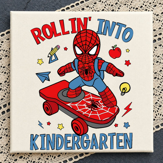 Rollin Into School Spiderman PNG | SvgBundleHub