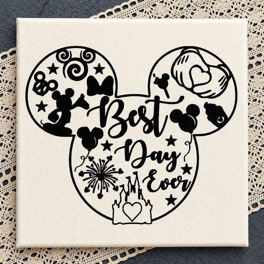 Mickey Mouse Best Day Ever SVG, Disney Castle SVG, Disney Trip SVG PNG