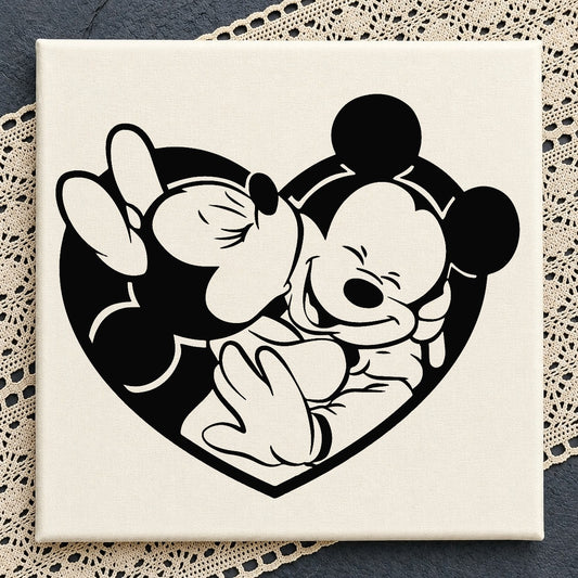 Mickey Minnie Mouse Valentine Heart SVG, Disney SVG PNG