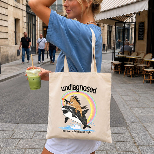 Undiagnosed But Something Aint Right PNG, Funny Horse Orca, Humor PNG