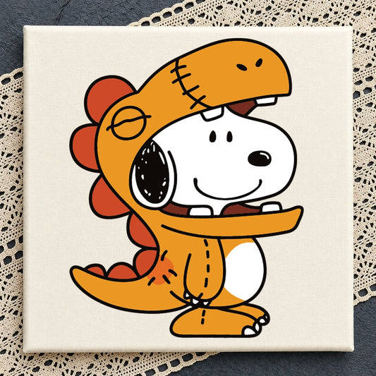 Snoopy Dinosaur Costume SVG, Funny Dino Cricut Clipart