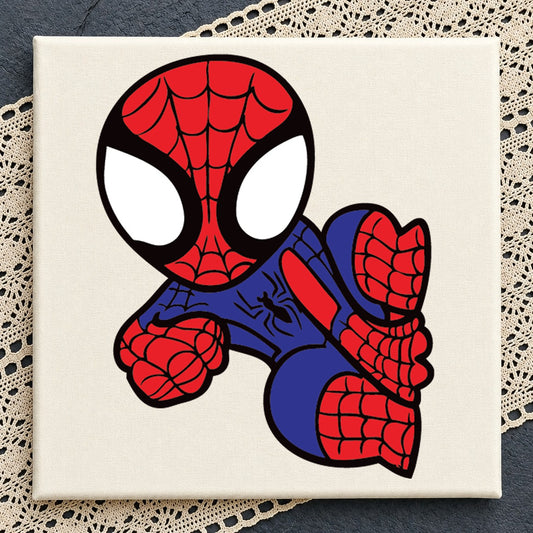 Cute Baby Spiderman Crawling Cricut Cut File SVG