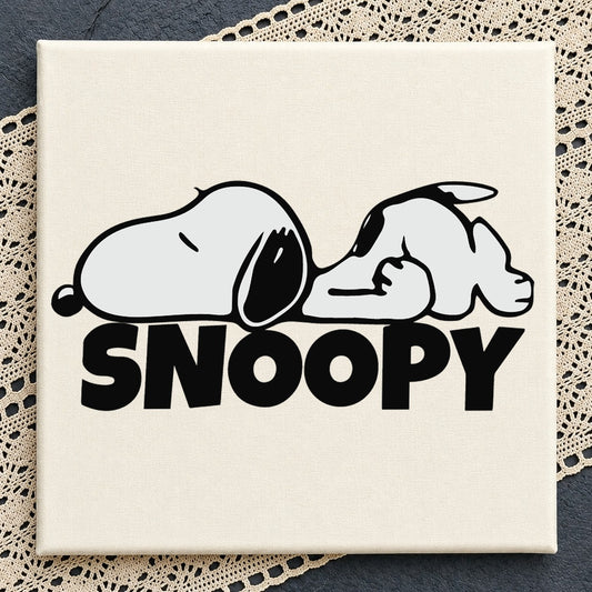 Snoopy Sleeping Lazy Dog Peanuts Cricut Cut File SVG