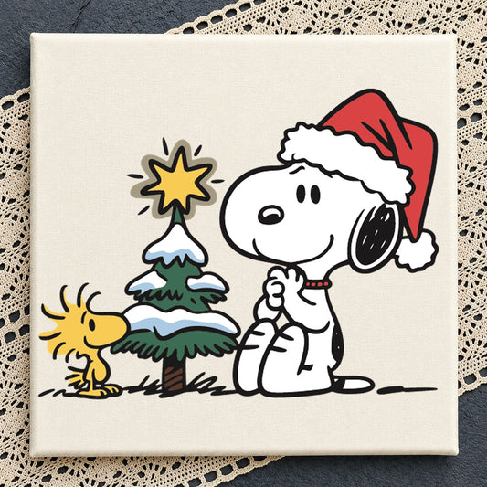 Snoopy Woodstock Christmas Santa Hat Cricut Clipart SVG