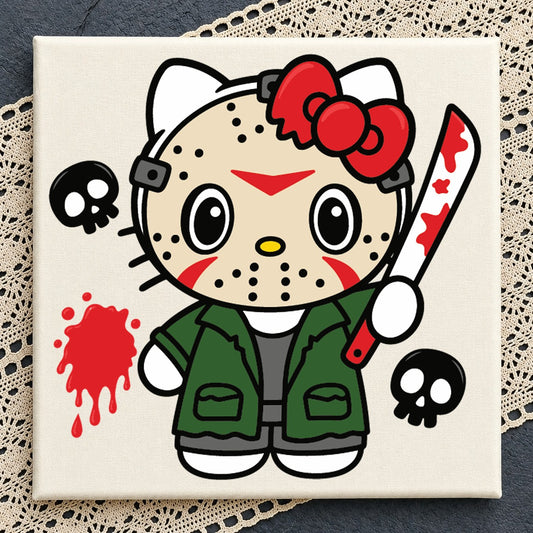 Hello Kitty Jason Voorhees Halloween Horror Clipart SVG