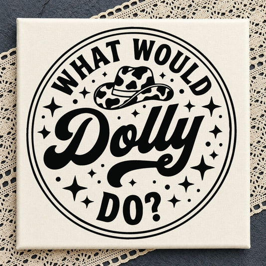 What Would Dolly Do SVG, Country Music Cowboy Hat Clipart