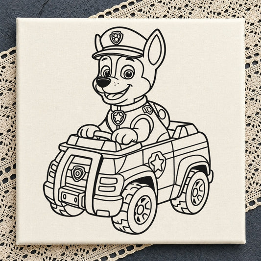Chase Paw Patrol Police Car Cricut Cut File Clipart SVG