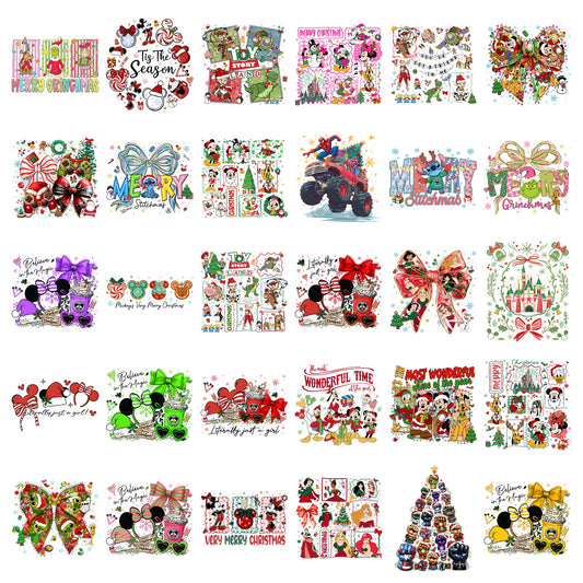 Disney Christmas Characters Holiday PNG | SvgBundleHub
