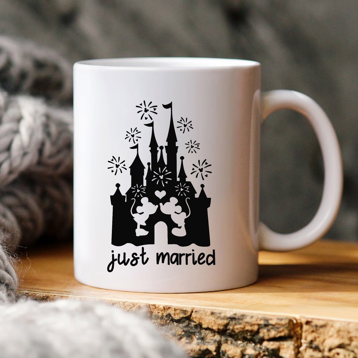 Mickey Minnie Just Married SVG, Disney Castle Wedding SVG, Honeymoon PNG