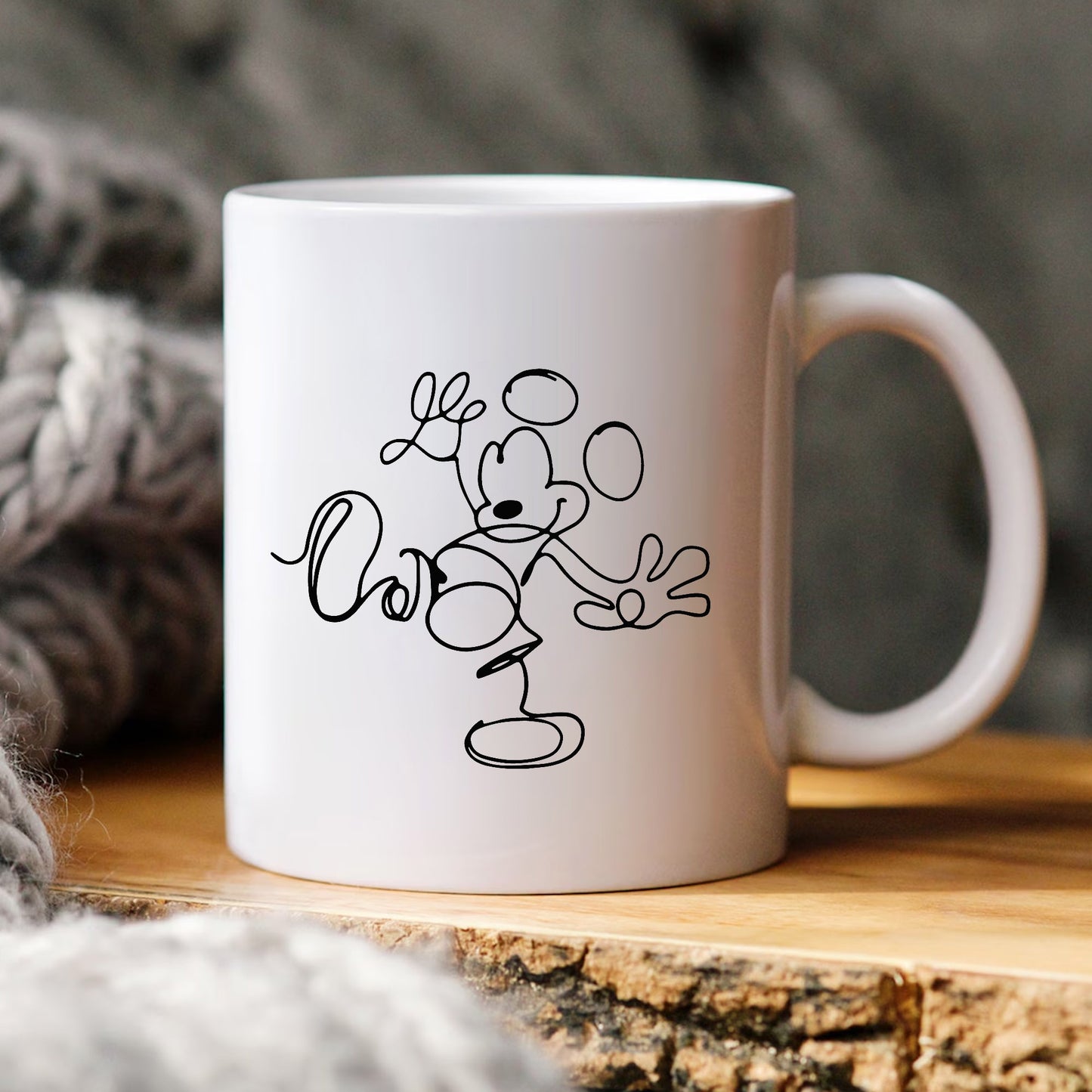 Mickey Mouse One Line Art SVG, Disney SVG, Minimalist PNG