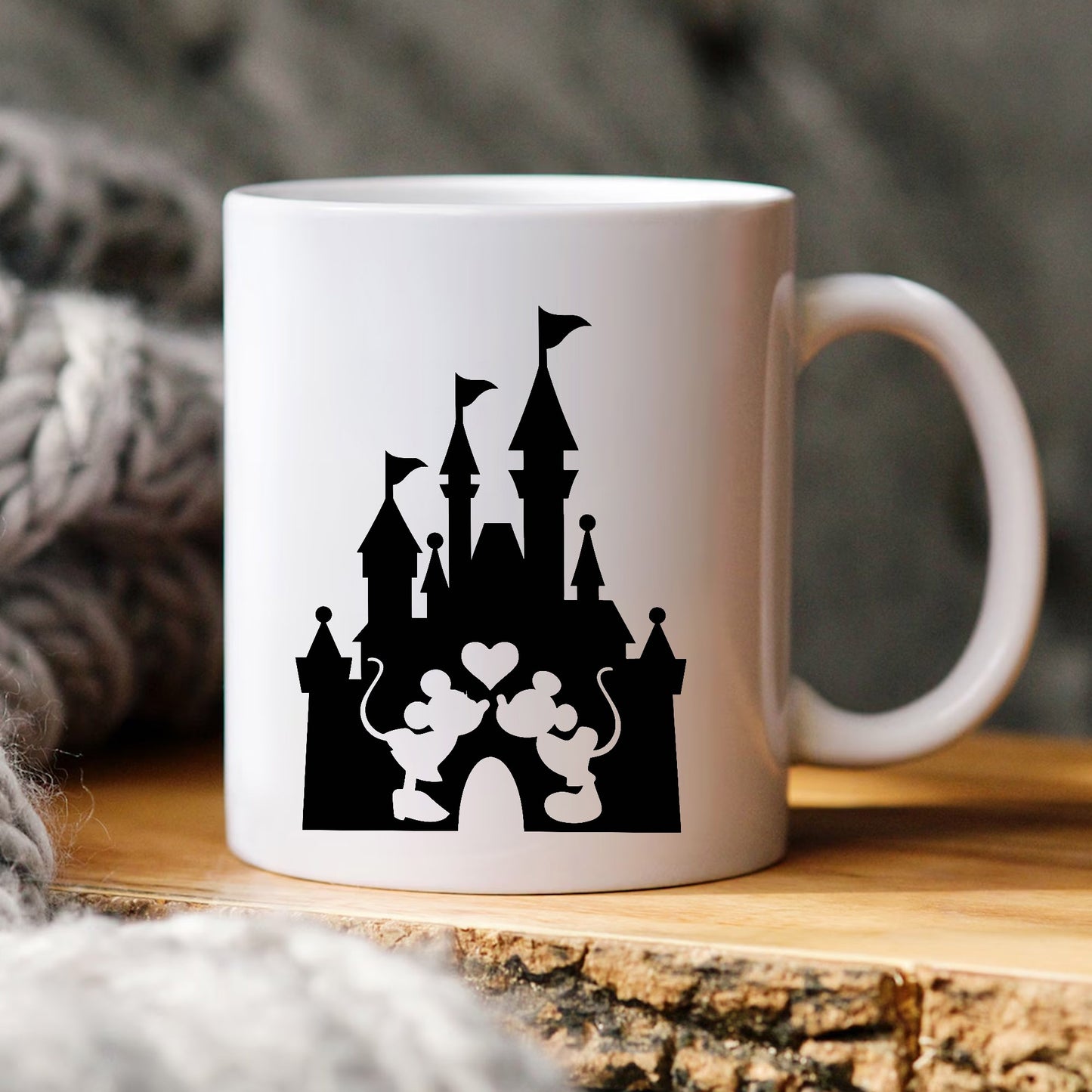 Mickey And Minnie Castle SVG, Disney Valentine SVG, Love PNG