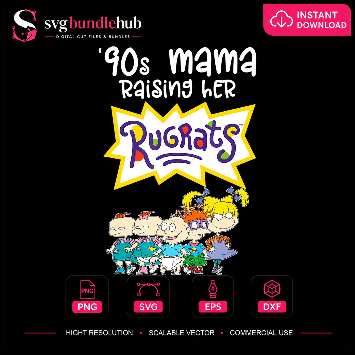 90s Mama Raising Her Rugrats Cartoon Mom Quote PNG