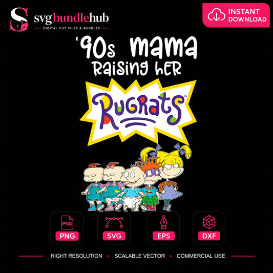 90s Mama Raising Her Rugrats Cartoon Mom Quote PNG